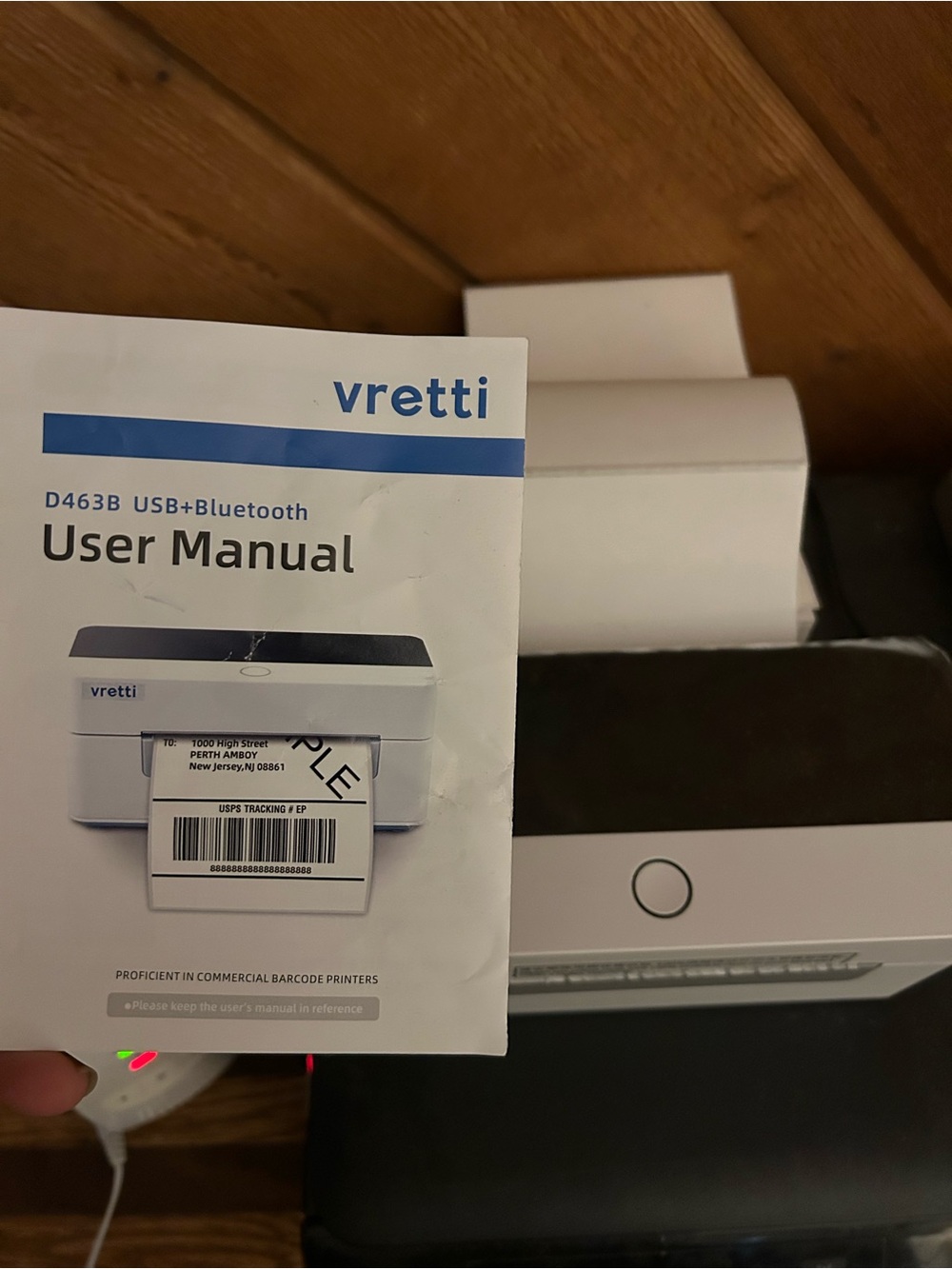 VRETTI D463B USB+Bluetooth Thermal Printer with Printable Labels / manual